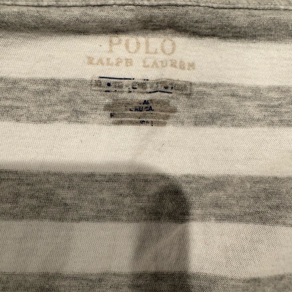 Polo by Ralph Lauren Red, Navy, and Gray Striped Tees - Picture 12 of 13